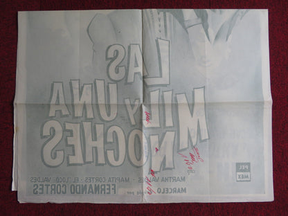 LAS MIL Y UNA NOCHES / A THOUSAND AND ONE NIGHTS FOLDED ARGENTINIAN POSTER 1958 Rendezvous Cinema Movie posters