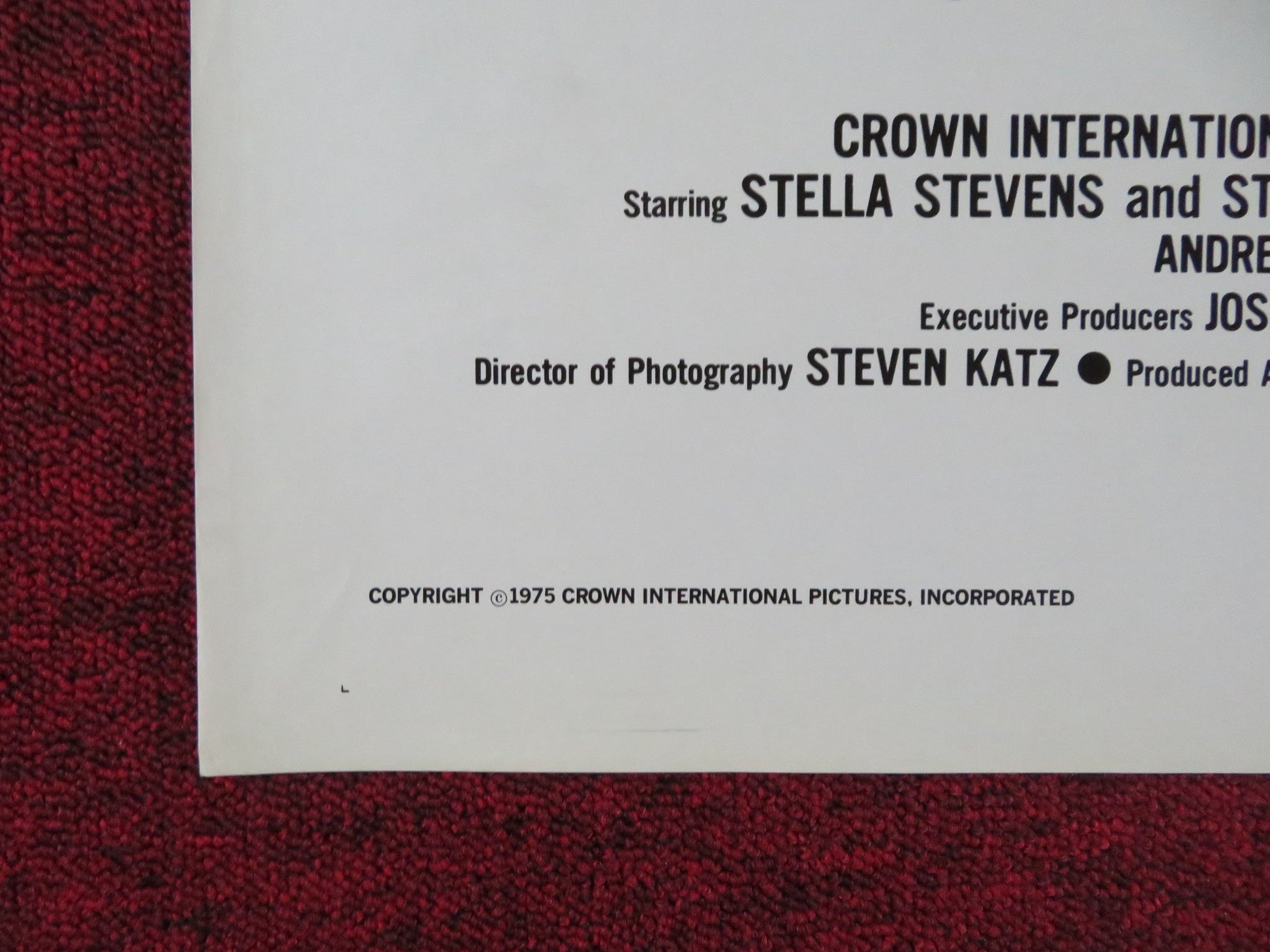 LAS VEGAS LADY FOLDED US ONE SHEET POSTER STELLA STEVENS STUART WHITMAN 1975 Rendezvous Cinema Movie posters