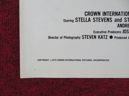 LAS VEGAS LADY FOLDED US ONE SHEET POSTER STELLA STEVENS STUART WHITMAN 1975 Rendezvous Cinema Movie posters