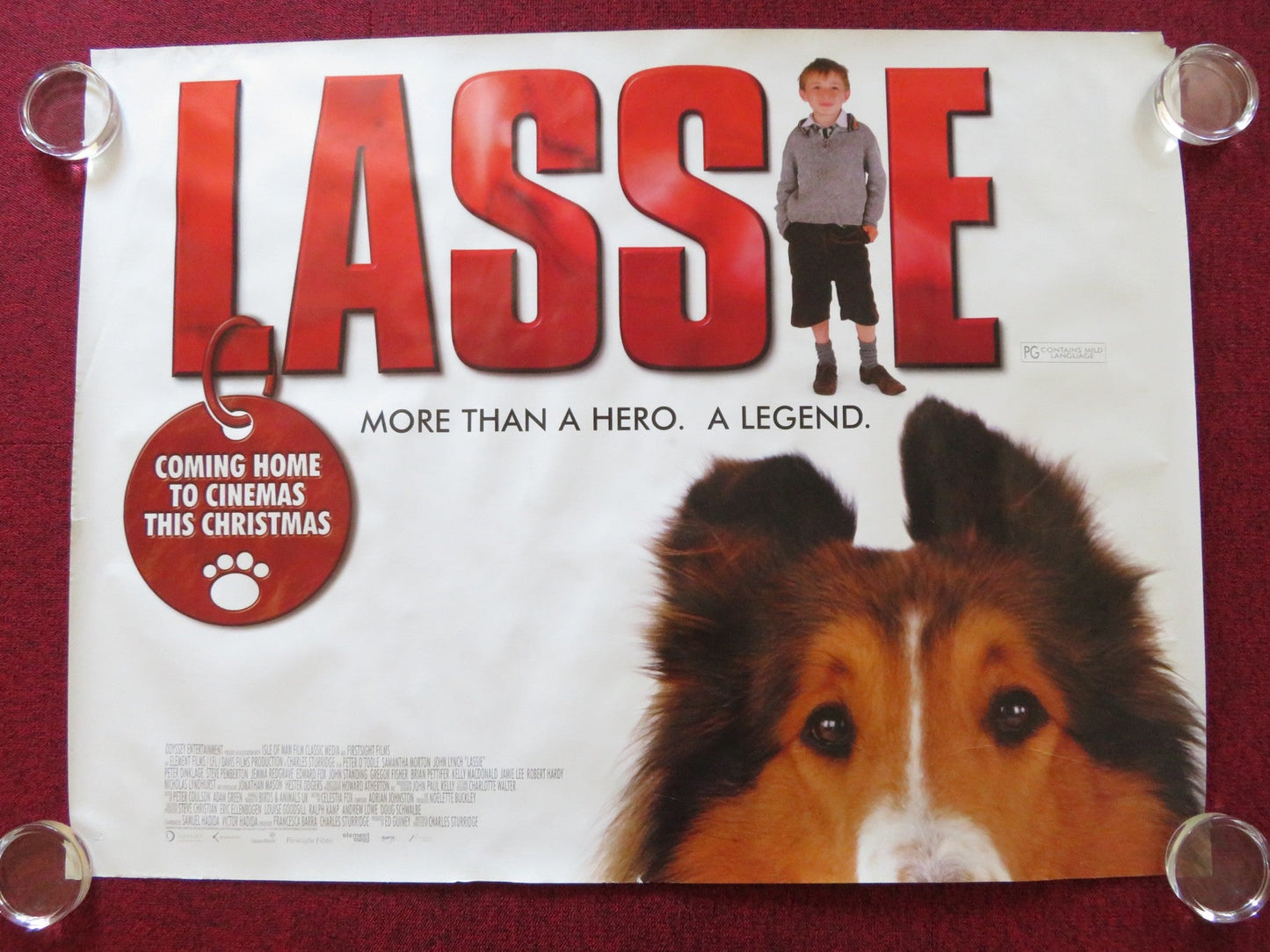 LASSIE UK QUAD (30"x 40") ROLLED POSTER PETER O'TOOLE SAMANTHA MORTON 2005 Rendezvous Cinema Movie posters