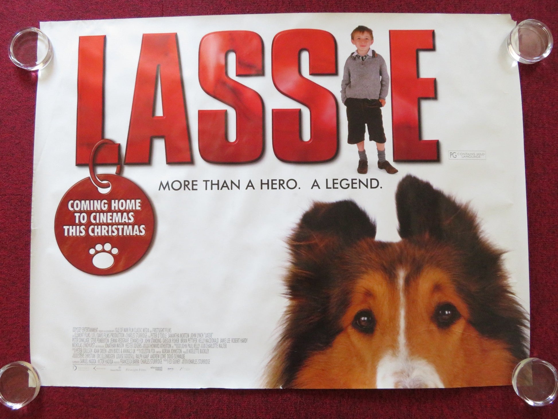 LASSIE UK QUAD (30"x 40") ROLLED POSTER PETER O'TOOLE SAMANTHA MORTON 2005 Rendezvous Cinema Movie posters