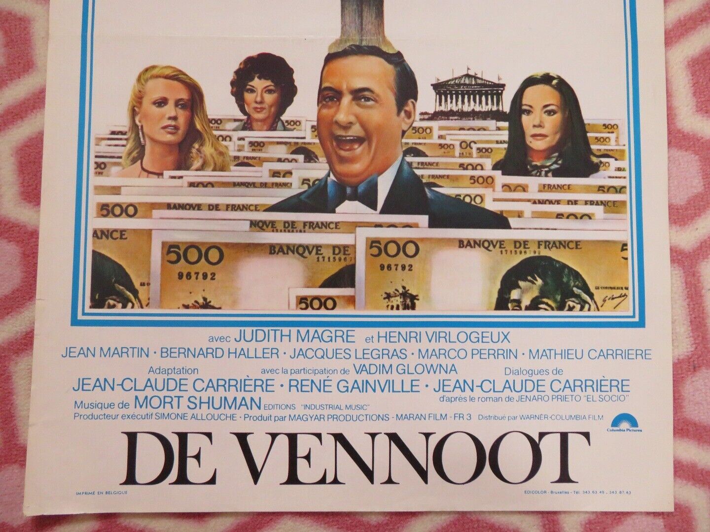 L'ASSOCIE BELGIUM (21.5"x 14.5") POSTER 1979 MICHEL SERRAULT CLAUDINE AUGER Movie posters