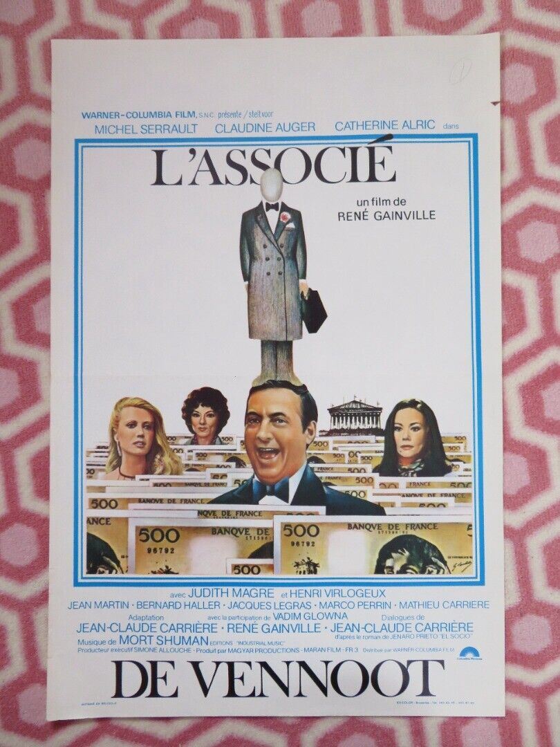 L'ASSOCIE BELGIUM (21.5"x 14.5") POSTER 1979 MICHEL SERRAULT CLAUDINE AUGER Movie posters