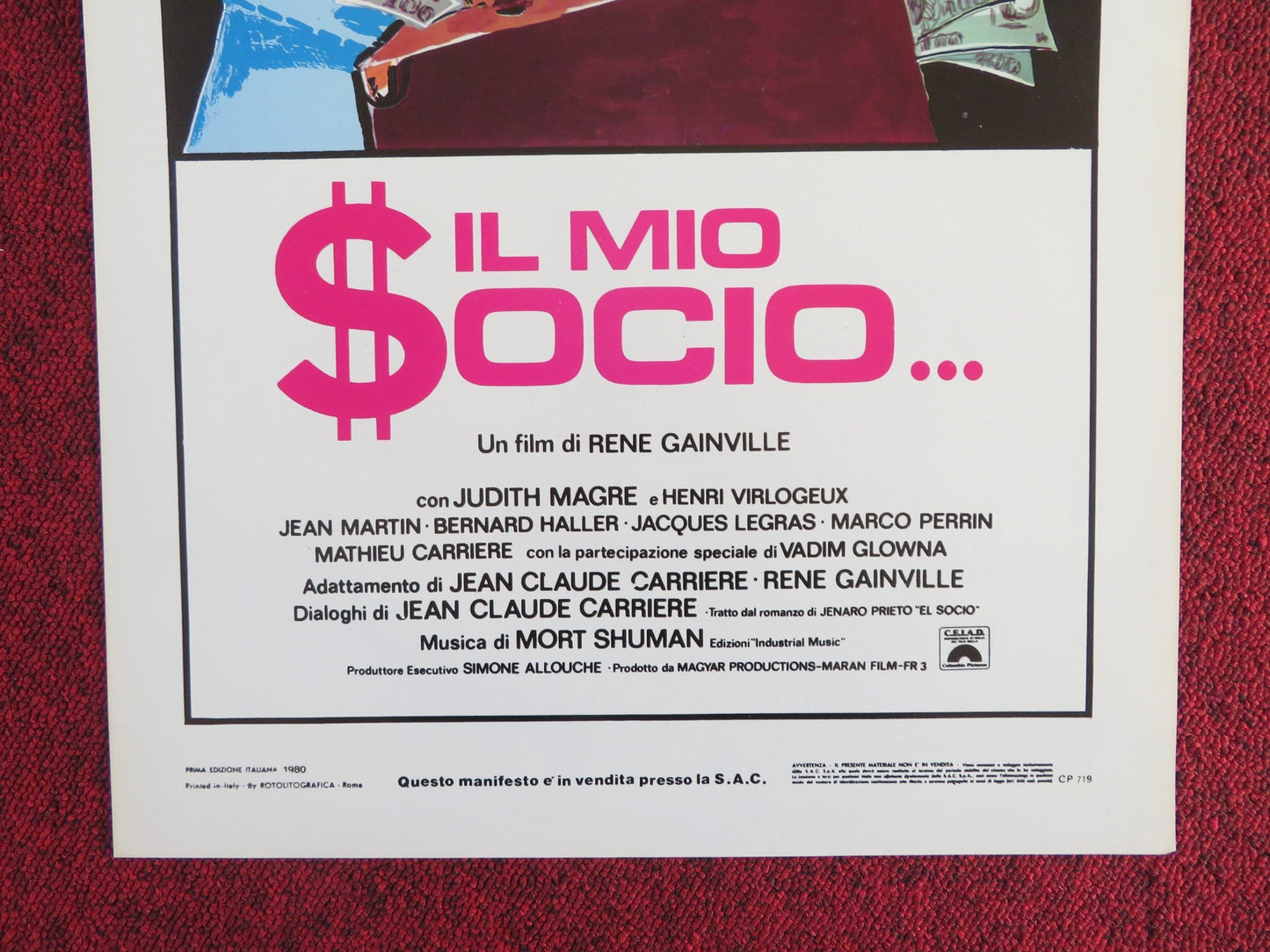 L'ASSOCIE ITALIAN LOCANDINA POSTER MICHEL SERRAULT CLAUDINE AUGER 1980 Rendezvous Cinema Movie posters