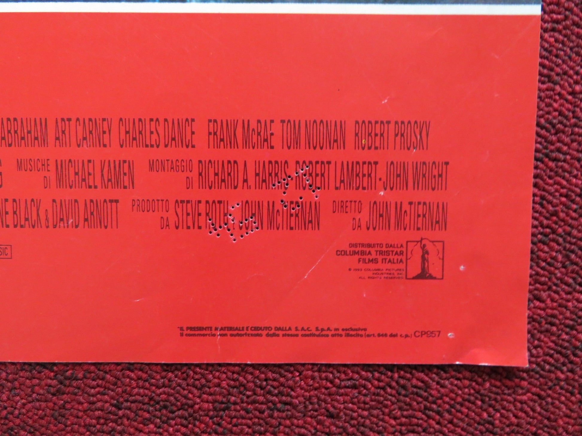 LAST ACTION HERO ITALIAN FOTOBUSTA POSTER SCHWARZENEGGER 1993 Rendezvous Cinema Movie posters