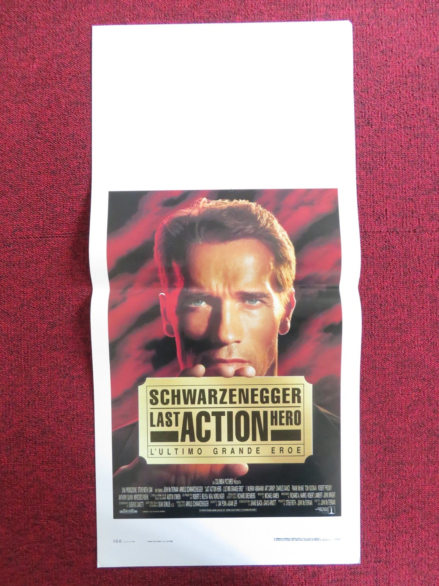 LAST ACTION HERO ITALIAN LOCANDINA POSTER ARNOLD SCHWARZENEGGER 1993 Rendezvous Cinema Movie posters