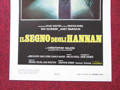 LAST EMBRACE ITALIAN LOCANDINA POSTER ROY SCHEIDER CHRISTOPHER WALKEN 1979 Rendezvous Cinema Movie posters