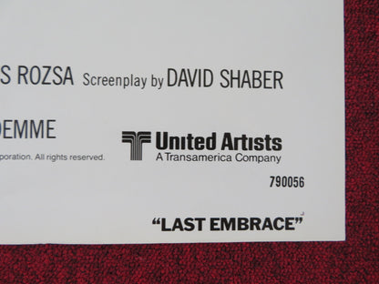 LAST EMBRACE - STYLE B FOLDED US ONE SHEET POSTER ROY SCHNEIDER MARGOLIN 1979 Rendezvous Cinema Movie posters