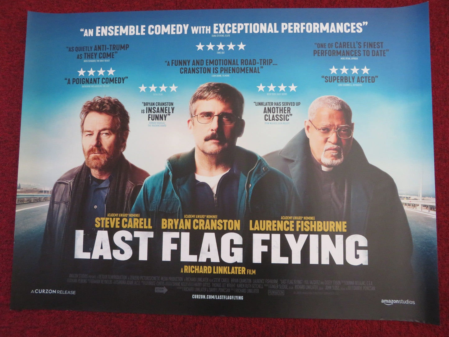 LAST FLAG FLYING UK QUAD (30"x 40") ROLLED POSTER STEVE CARELL B. CRANSTON 2017 Rendezvous Cinema Movie posters