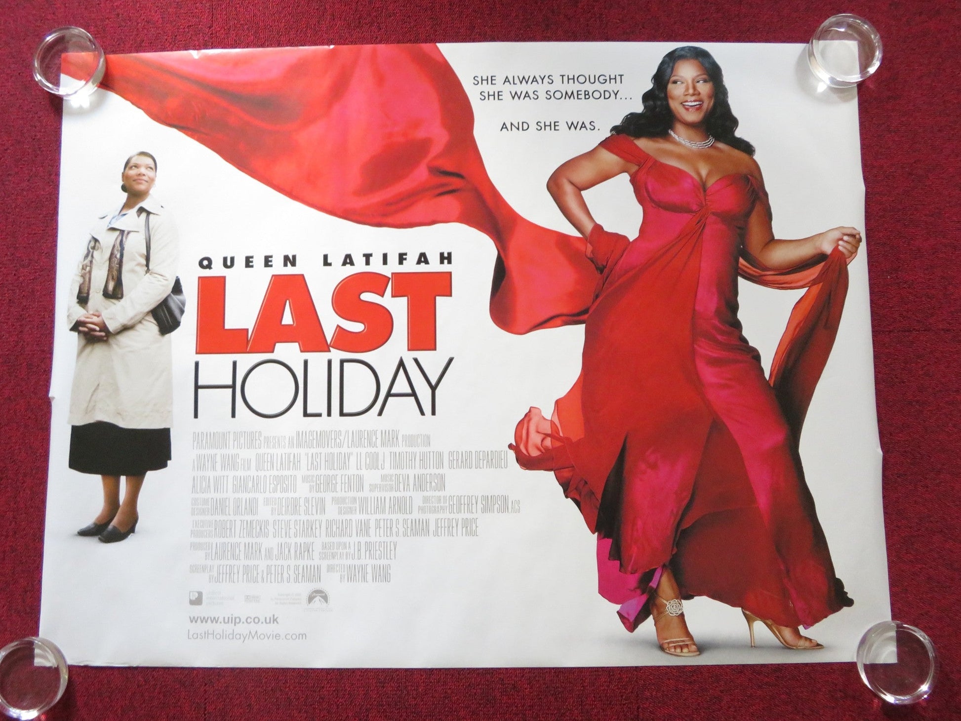 LAST HOLIDAY UK QUAD (30"x 40") ROLLED POSTER QUEEN LATIFAH LL COOL J 2006 Rendezvous Cinema Movie posters