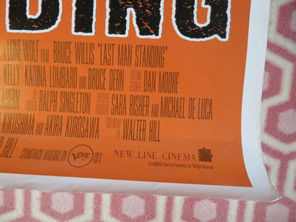 LAST MAN STANDING US ONE SHEET ROLLED POSTER BRUCE WILLIS 1996 Movie posters