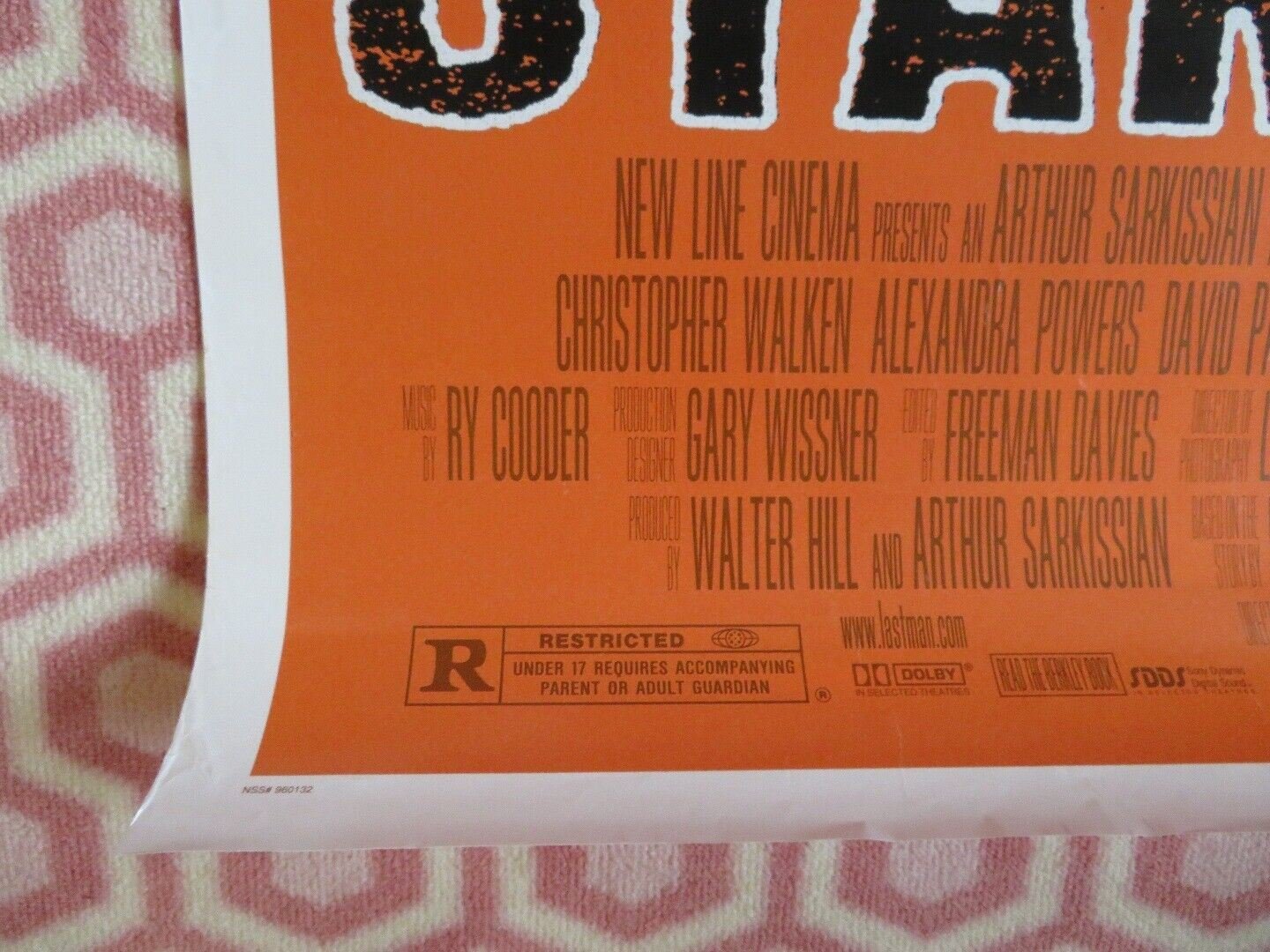 LAST MAN STANDING US ONE SHEET ROLLED POSTER BRUCE WILLIS 1996 Movie posters