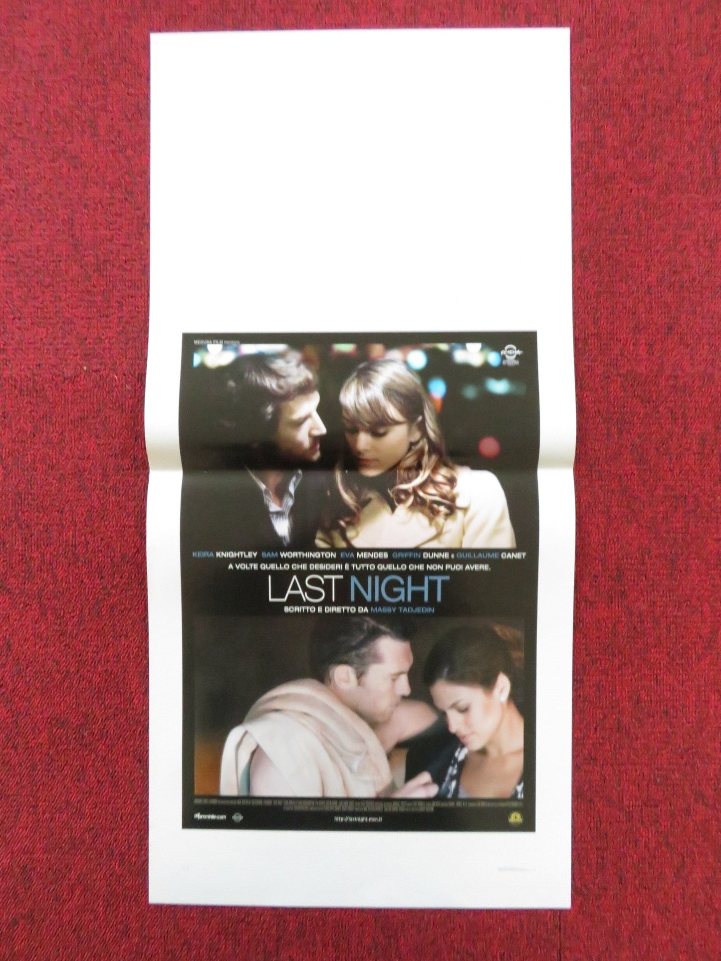 LAST NIGHT ITALIAN LOCANDINA POSTER KEIRA KNIGHTLEY SAM WORTHINGTON 2010 Rendezvous Cinema Movie posters