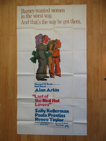 LAST OF THE RED HOT LOVERS US 3 SHEET POSTER ALAN ARKIN SALLY KELLERMAN 1972 Rendezvous Cinema Movie posters