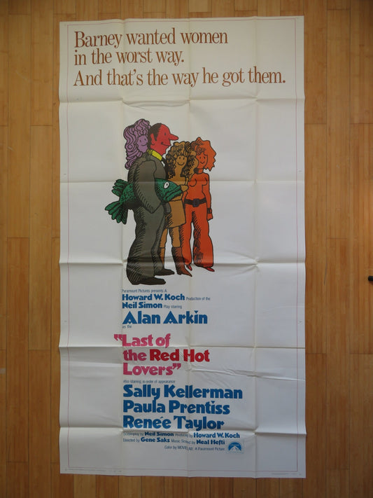LAST OF THE RED HOT LOVERS US 3 SHEET POSTER ALAN ARKIN SALLY KELLERMAN 1972 Rendezvous Cinema Movie posters