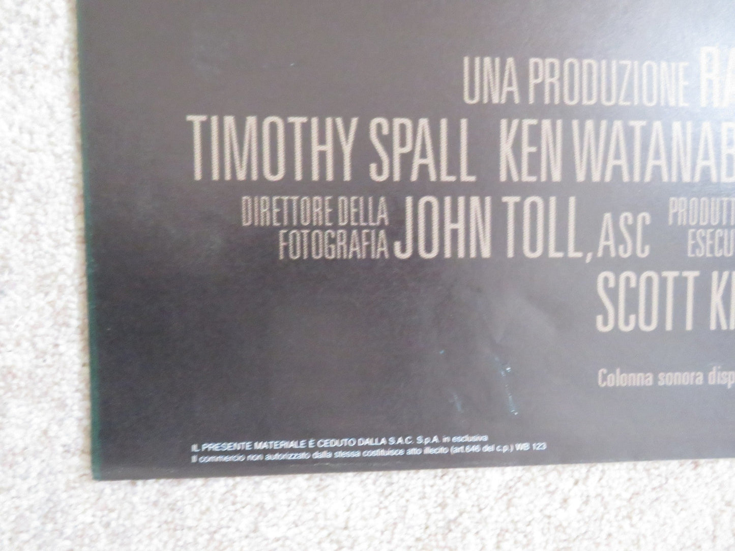 LAST SAMURAI ITALIAN 2 FOGLIO POSTER TOM CRUISE KEN WATANABE 2003 Rendezvous Cinema Movie posters