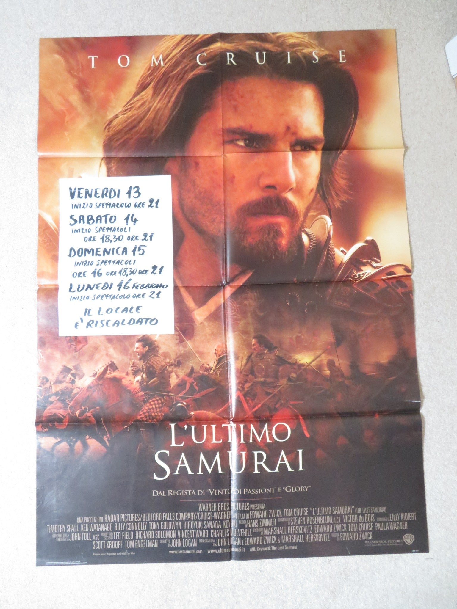 LAST SAMURAI ITALIAN 2 FOGLIO POSTER TOM CRUISE KEN WATANABE 2003 Rendezvous Cinema Movie posters