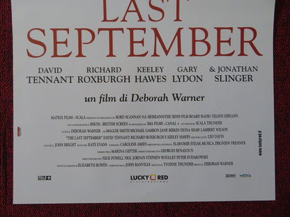 LAST SEPTEMBER ITALIAN LOCANDINA (25.5"x12.5") POSTER DAVID TENNANT 1999 Movie posters