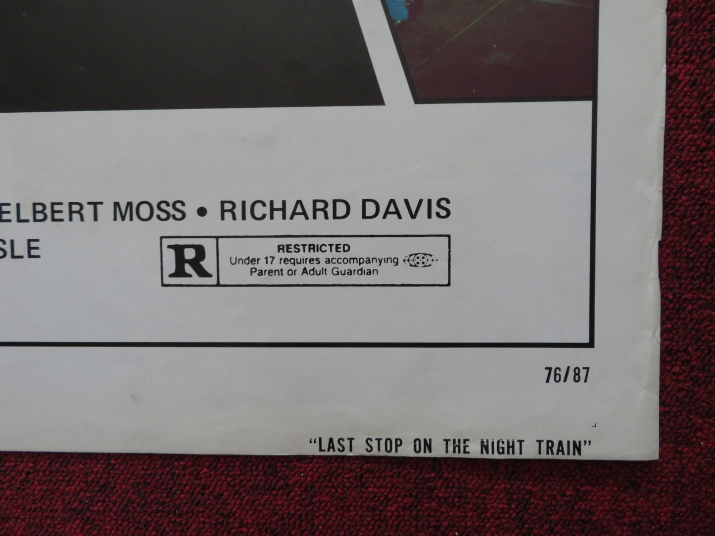 LAST STOP ON THE NIGHT TRAIN FOLDED US ONE SHEET POSTER KAY BEAL P. EDWARDS 1976 Rendezvous Cinema Movie posters