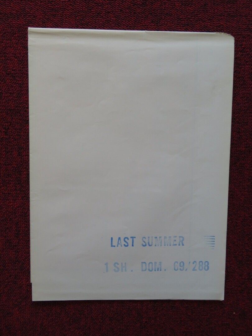 LAST SUMMER FOLDED US ONE SHEET POSTER BARBARA HERSHEY RICHARD THOMAS 1969 - Rendezvous Cinema