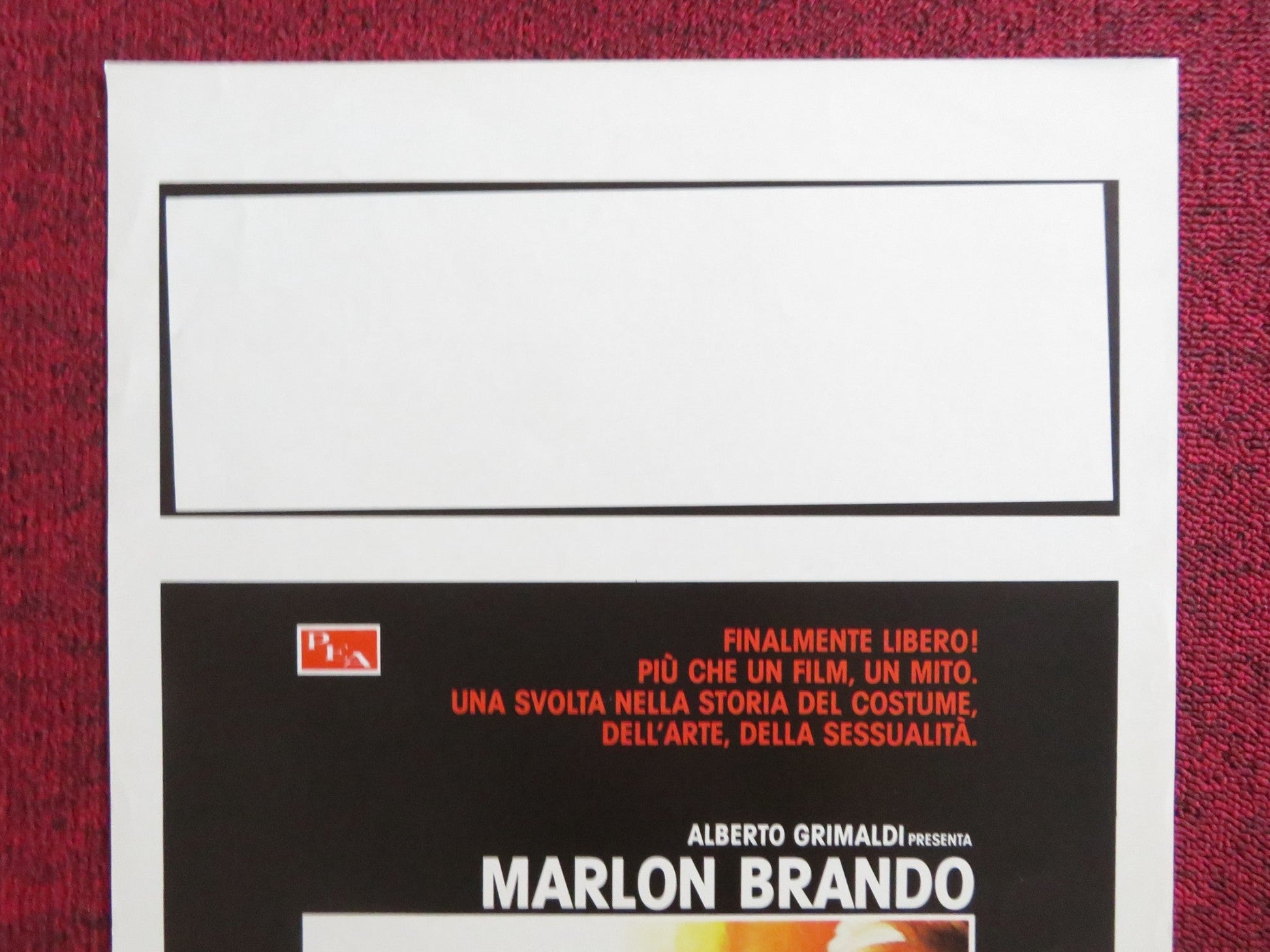 LAST TANGO IN PARIS - B ITALIAN LOCANDINA POSTER MARLON BRANDO 1972 Rendezvous Cinema Movie posters