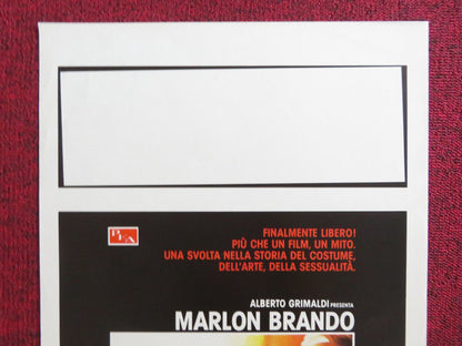 LAST TANGO IN PARIS - B ITALIAN LOCANDINA POSTER MARLON BRANDO 1972 Rendezvous Cinema Movie posters