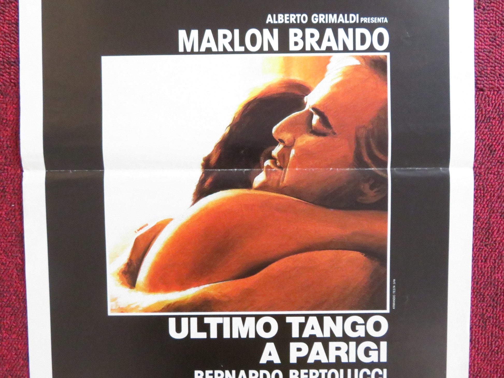 LAST TANGO IN PARIS - B ITALIAN LOCANDINA POSTER MARLON BRANDO 1972 Rendezvous Cinema Movie posters