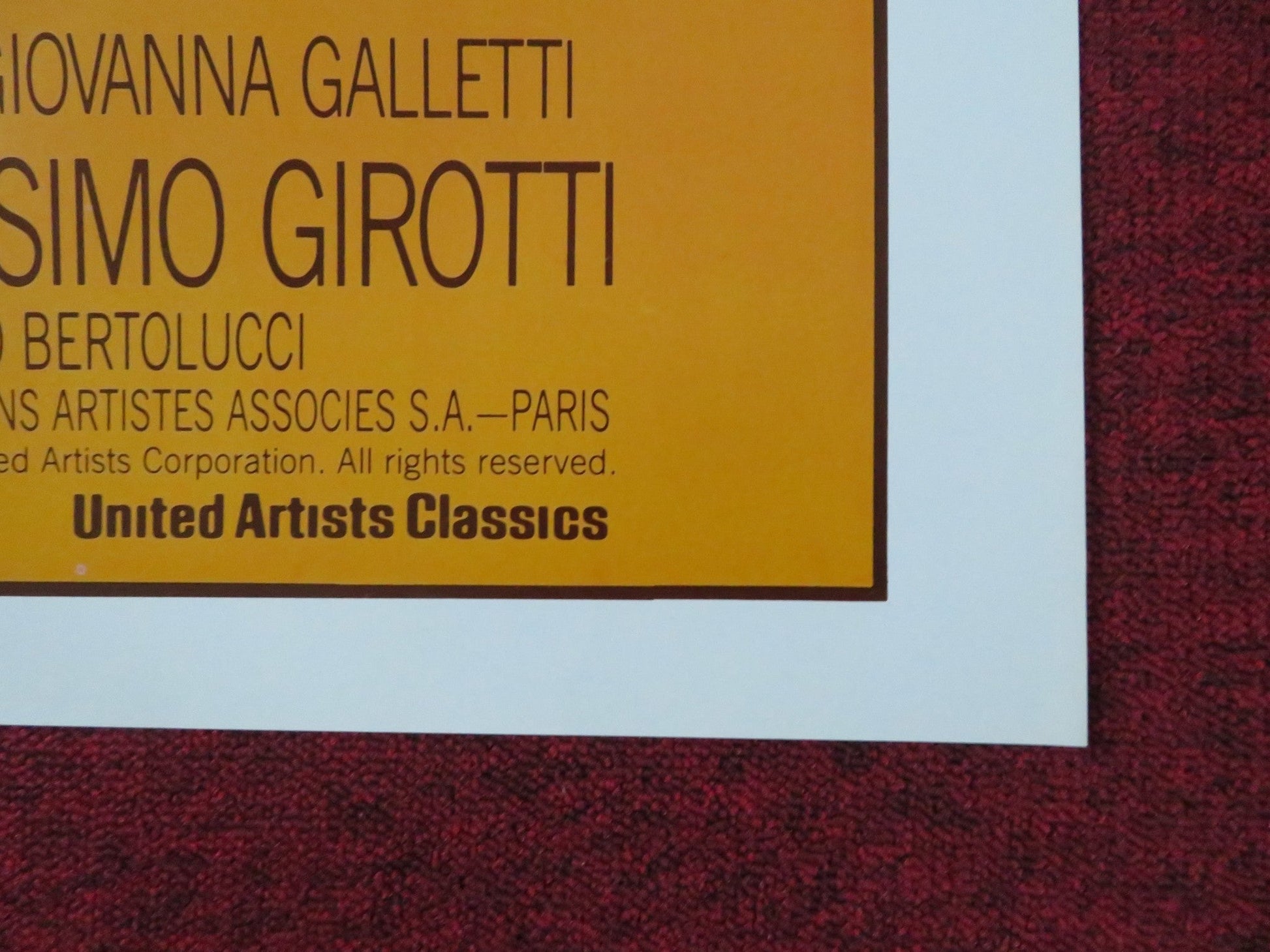 LAST TANGO IN PARIS FOLDED US ONE SHEET POSTER MARLON BRANDO M. SCHNEIDER 1982 Rendezvous Cinema Movie posters