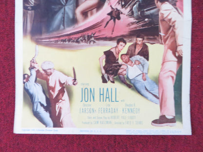 LAST TRAIN FROM BOMBAY US INSERT (14"x 36") POSTER JON HALL LARSON 1952 Rendezvous Cinema Movie posters