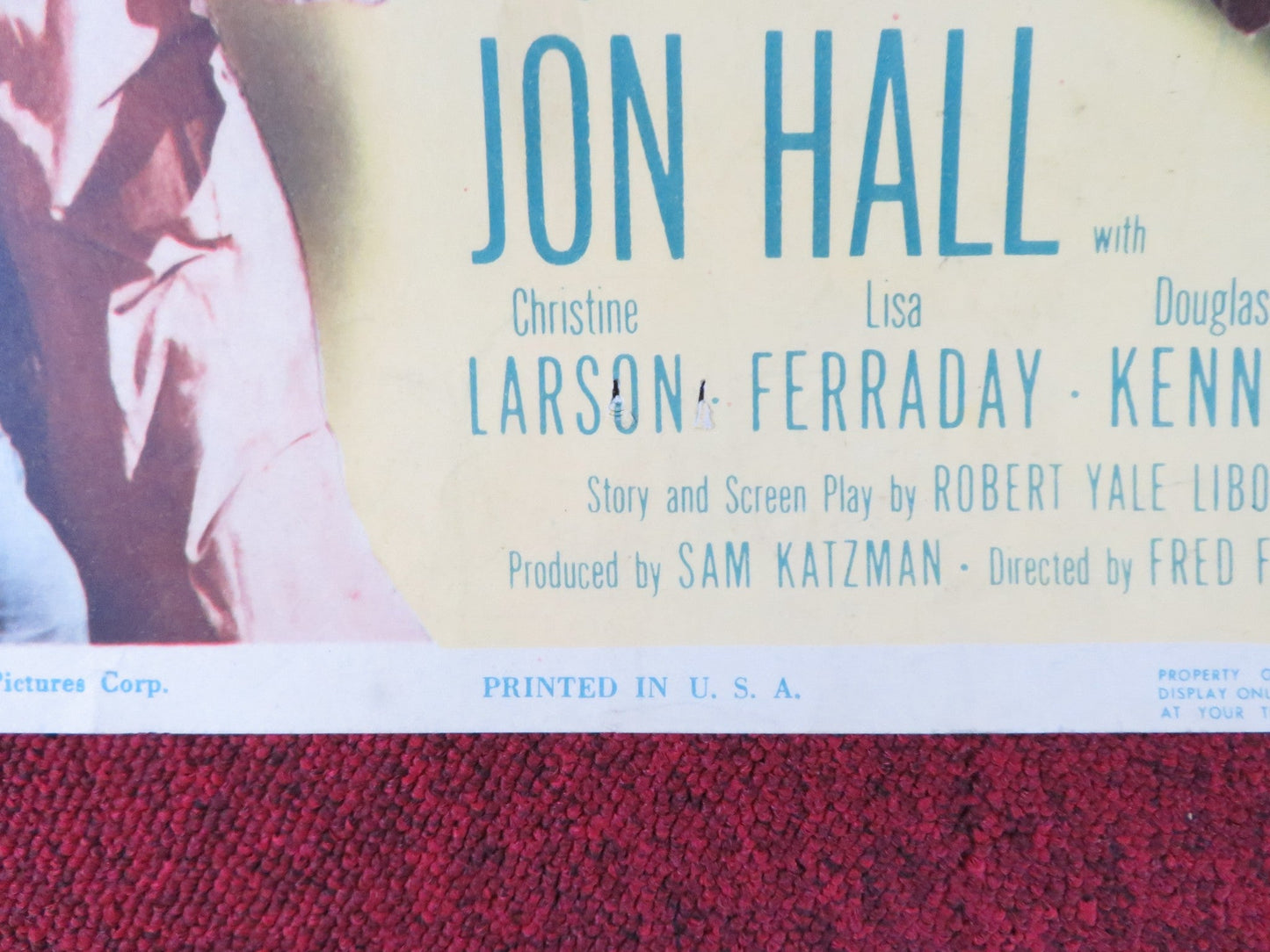 LAST TRAIN FROM BOMBAY US INSERT (14"x 36") POSTER JON HALL LARSON 1952 Rendezvous Cinema Movie posters
