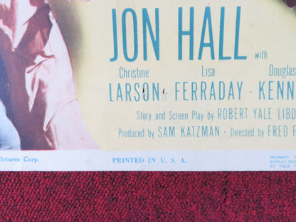 LAST TRAIN FROM BOMBAY US INSERT (14"x 36") POSTER JON HALL LARSON 1952 Rendezvous Cinema Movie posters