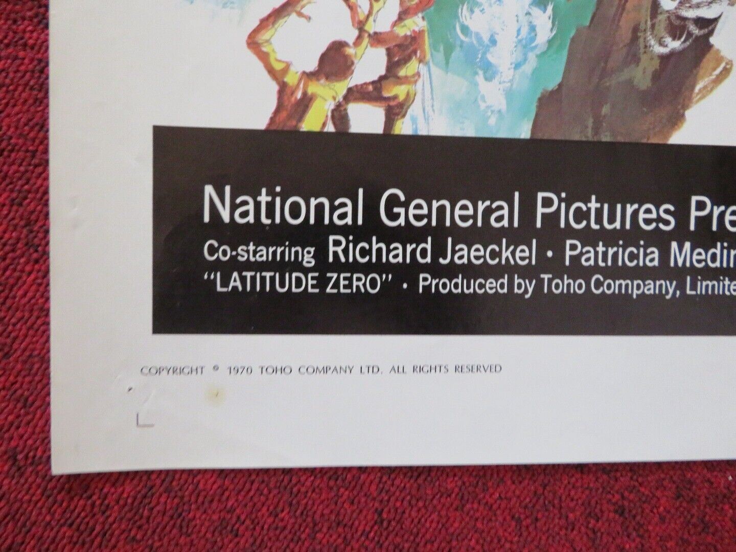 LATITUDE ZERO FOLDED US ONE SHEET POSTER JOSEPH COTTEN 1970 - Rendezvous Cinema