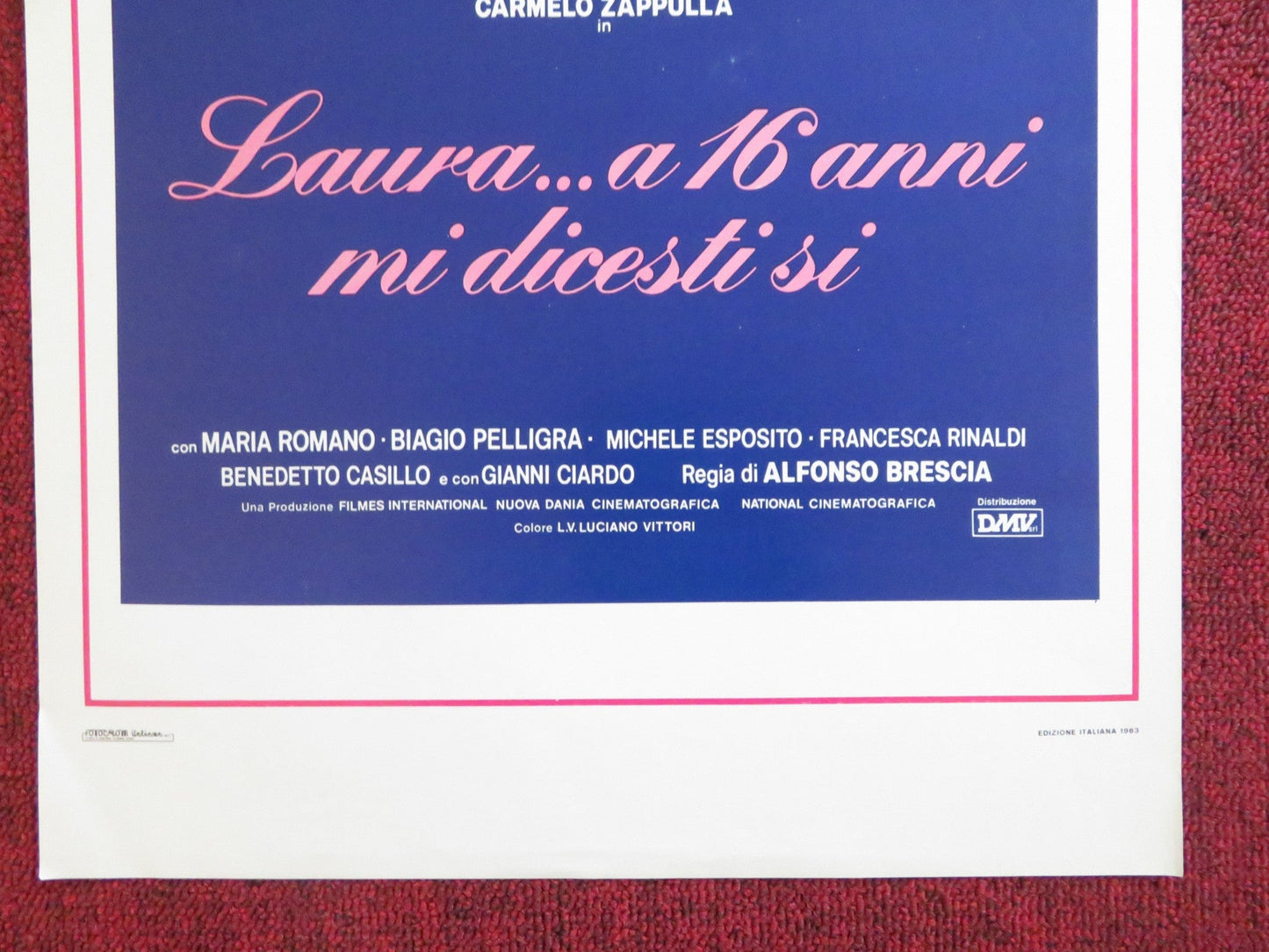 LAURA.. A 16 ANNI MI DICESTI SI ITALIAN LOCANDINA POSTER MARIO ROMANO 1983 Rendezvous Cinema Movie posters
