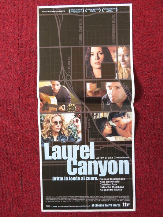 LAUREL CANYON ITALIAN LOCANDINA (27.5"x12.5") POSTER CHRISTAIN BALE 2004 Movie posters