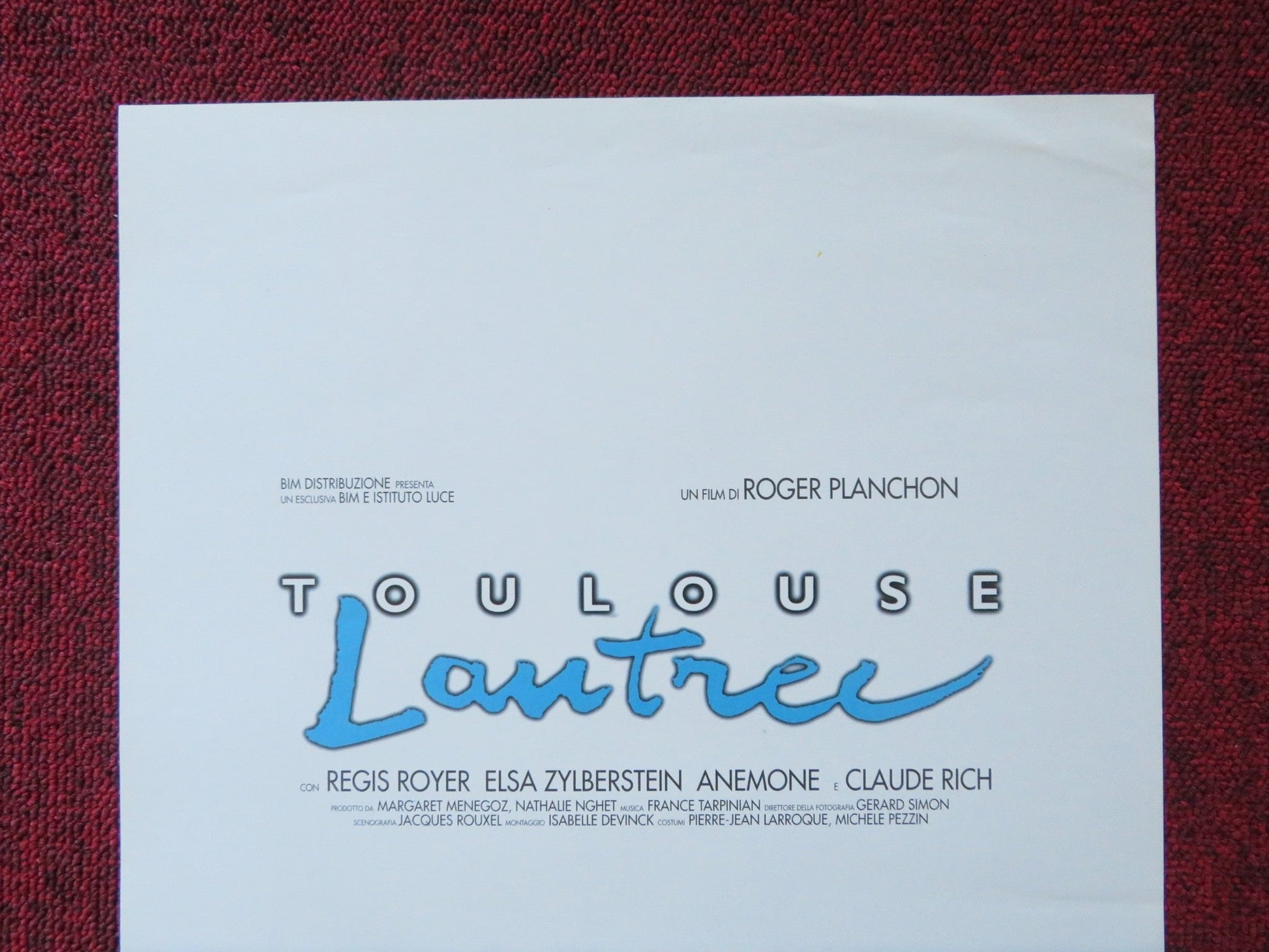 LAUTREC ITALIAN LOCANDINA POSTER REGIS ROYER ELSA ZYLBERSTEIN 1998 Rendezvous Cinema Movie posters