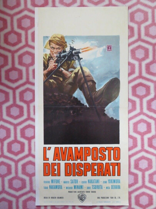 L'AVAMPOSTO DEI DISPERATI ITALIAN LOCANDINA (27.5"x 13") POSTER K OKAMOTO 1961 - Rendezvous Cinema