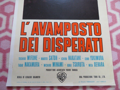 L'AVAMPOSTO DEI DISPERATI ITALIAN LOCANDINA (27.5"x 13") POSTER K OKAMOTO 1961 - Rendezvous Cinema