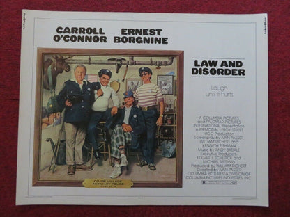 LAW AND DISORDER US HALF SHEET (22"x 28") POSTER CARROLL O'CONNOR 1974 Movie posters