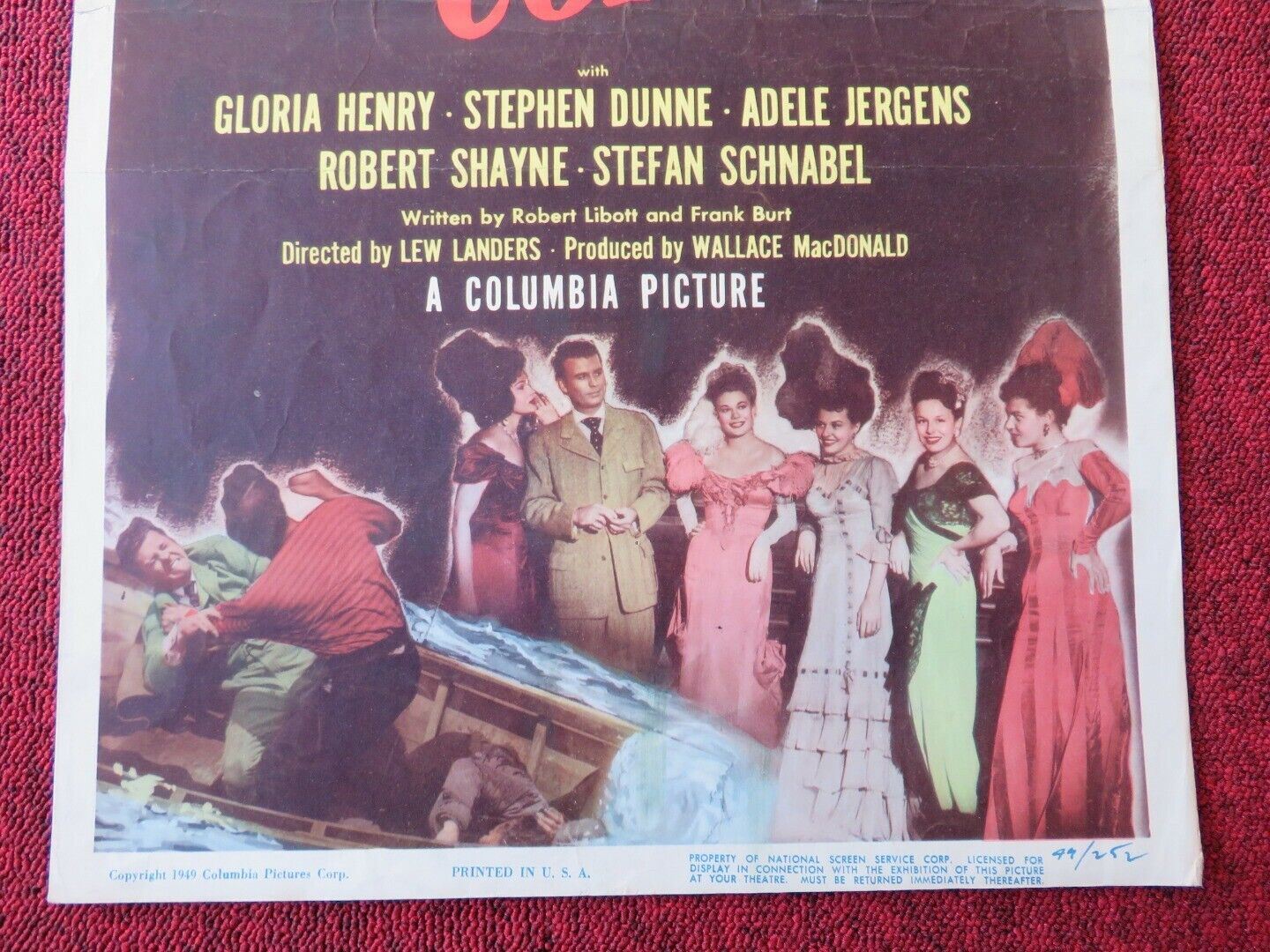 LAW OF THE BARBARY US INSERT (14"x 36") POSTER GLORIA HENRY STEPHEN DUNNE 1949 Movie posters
