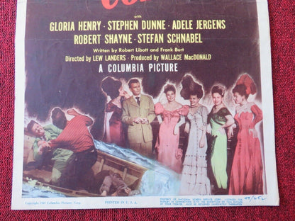 LAW OF THE BARBARY US INSERT (14"x 36") POSTER GLORIA HENRY STEPHEN DUNNE 1949 Movie posters