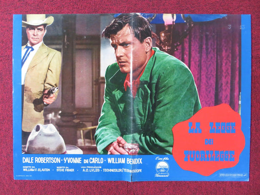 LAW OF THE LAWLESS - B ITALIAN FOTOBUSTA POSTER DALE ROBERTSON Y. DECARLO 1964 Rendezvous Cinema Movie posters