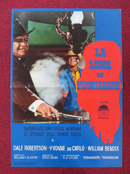 LAW OF THE LAWLESS - E ITALIAN FOTOBUSTA POSTER DALE ROBERTSON Y. DECARLO 1964 Rendezvous Cinema Movie posters