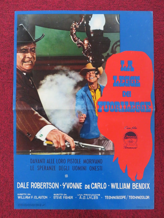 LAW OF THE LAWLESS - E ITALIAN FOTOBUSTA POSTER DALE ROBERTSON Y. DECARLO 1964 Rendezvous Cinema Movie posters