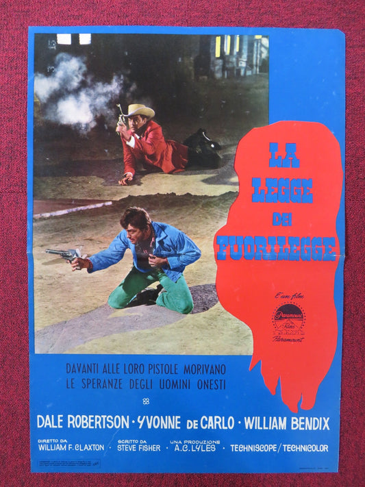 LAW OF THE LAWLESS - F ITALIAN FOTOBUSTA POSTER DALE ROBERTSON Y. DECARLO 1964 Rendezvous Cinema Movie posters