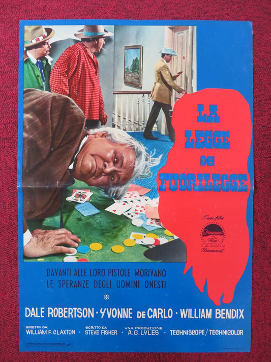 LAW OF THE LAWLESS - G ITALIAN FOTOBUSTA POSTER DALE ROBERTSON Y. DECARLO 1964 Rendezvous Cinema Movie posters