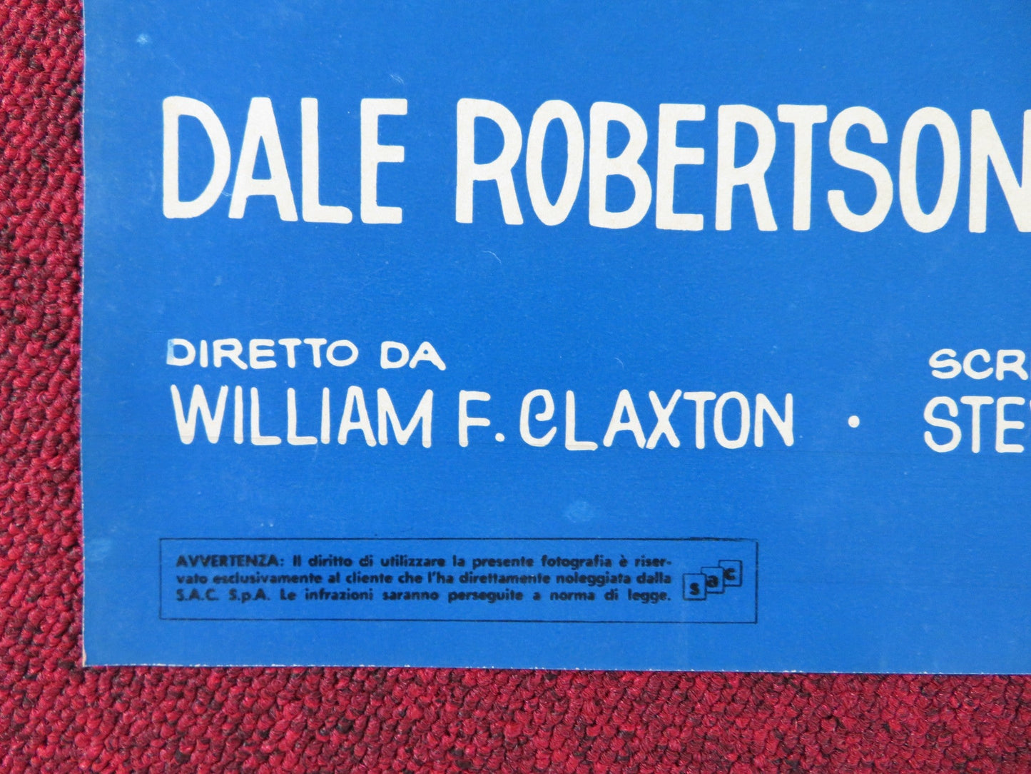 LAW OF THE LAWLESS - H ITALIAN FOTOBUSTA POSTER DALE ROBERTSON Y. DECARLO 1964 Rendezvous Cinema Movie posters