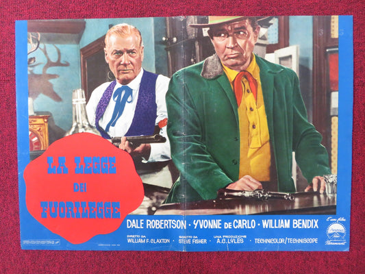 LAW OF THE LAWLESS - J ITALIAN FOTOBUSTA POSTER DALE ROBERTSON Y. DECARLO 1964 Rendezvous Cinema Movie posters