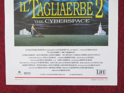LAWNMOWER MAN 2: BEYOND CYBERSPACE ITALIAN LOCANDINA POSTER PATRICK BERGIN 1996 Rendezvous Cinema Movie posters