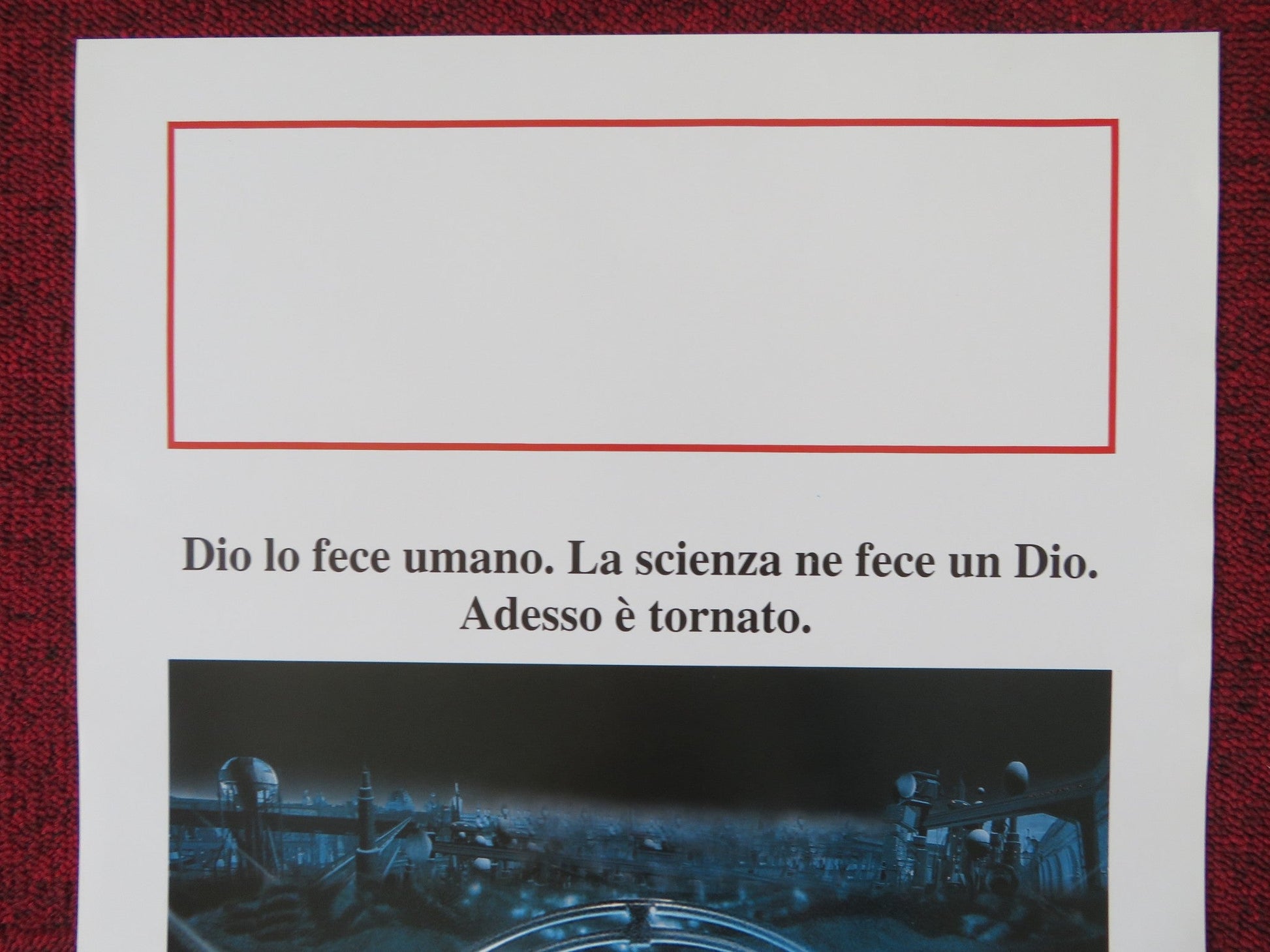 LAWNMOWER MAN 2: BEYOND CYBERSPACE ITALIAN LOCANDINA POSTER PATRICK BERGIN 1996 Rendezvous Cinema Movie posters