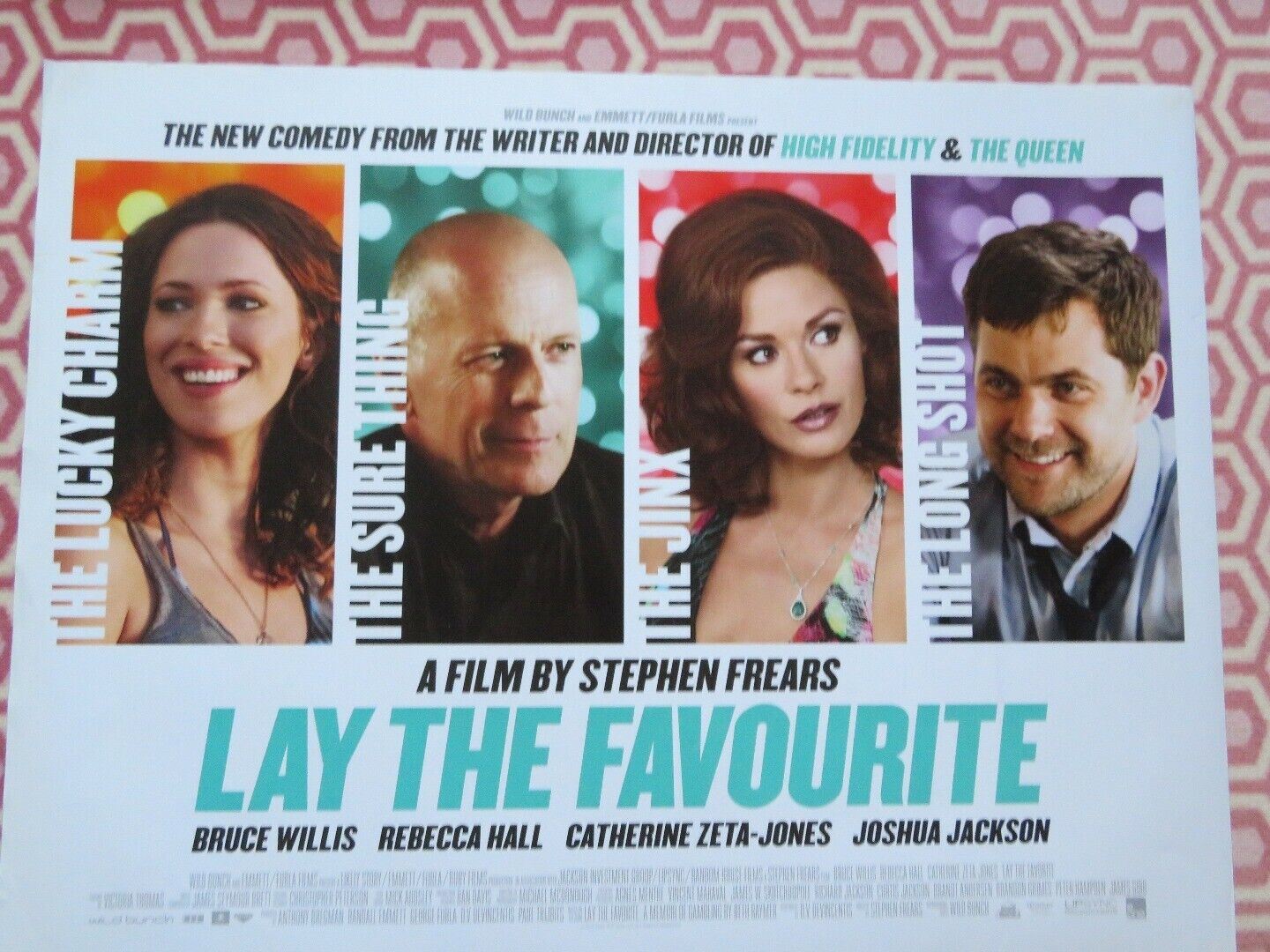 LAY THE FAVOURITE QUAD (30"x 40") ROLLED POSTER BRUCE WILLIS REBECCA HALL 2012 Rendezvous Cinema Movie posters